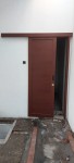 PINTU SLIDING ALUMUNIUM MOTIF URAT KAYU DI BALI