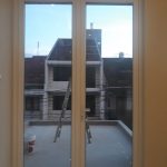 pintu double swing upvc + kaca tempered