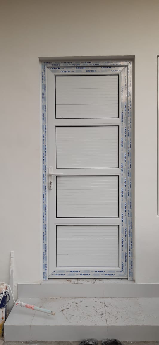 pintu swing panel upvc 3 palang